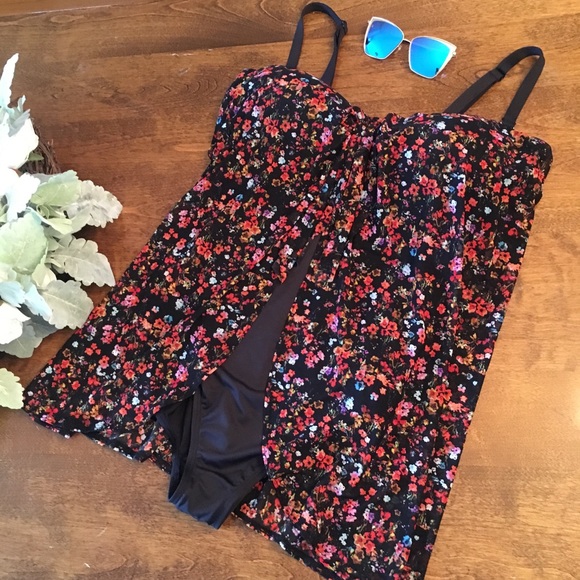 Lauren Ralph Lauren Other - Ralph Lauren Floral Bandeau Strapless Swimsuit